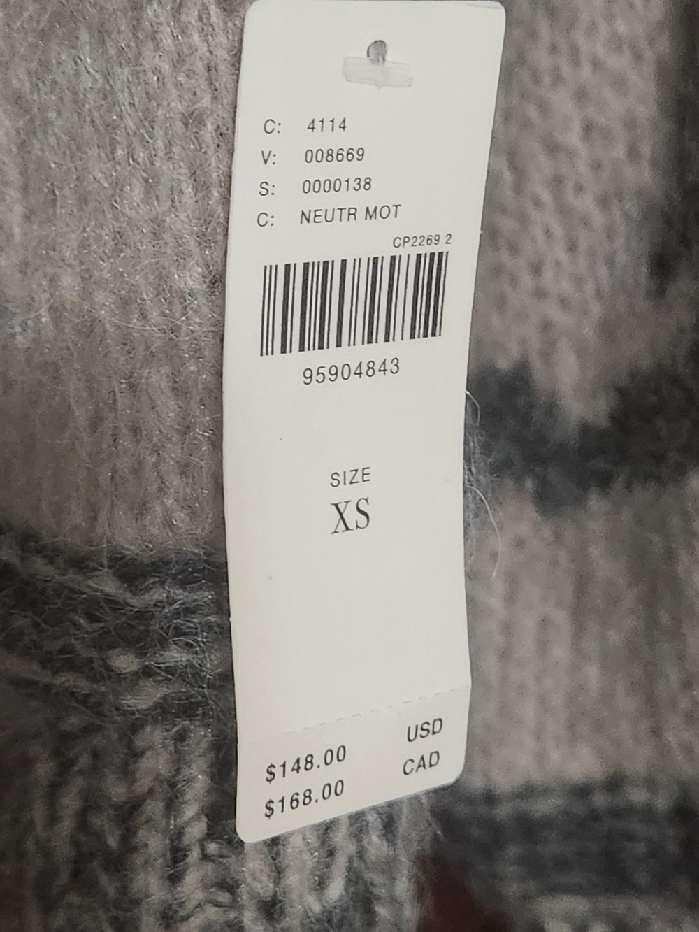 Anthropologie Pilcro Animal Print Cardigan Sweater XS NWT Zebra Tiger Open Front - Picture 5 of 5